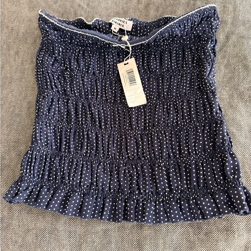 Frankie's Bikinis Navy and White Mini Skirt
